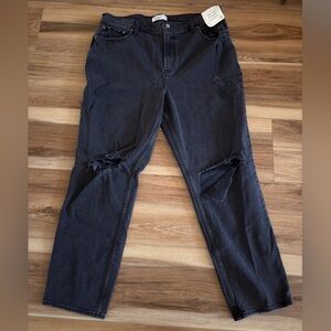 Abercrombie & Fitch Black Straight Leg Jeans